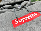 Supreme x Champion Hoodie Mens Medium gray box logo Pullover Sweatshirt Pockets