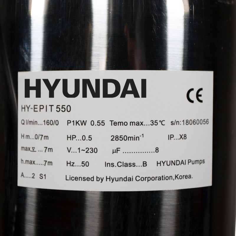 Bomba sumergible de agua sucia HY-EPIT550 Hyundai