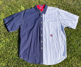 Tommy Hilfiger Shirt Mens x Large Polo Stripe 90s