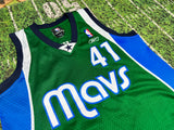 DIRK NOWITZKI Dallas Mavericks MAVS NBA Reebok Basketball Jersey Sz M