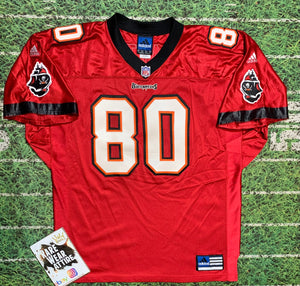 Tampa Bay Buccaneers Michael Clayton #80 Red Adidas Pro Line NFL Jersey Size 54