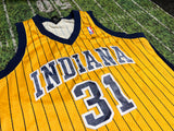 Nike Reggie Miller Striped Indiana Pacers basketball nba Jersey adult Sz xL