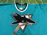 San Jose Sharks Mask Air Knit CCM NHL Hockey Jersey USA Vintage Sz 2Xl