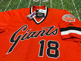 Vintage MLB SF Giants Alou Moises Orange Majestic Jersey M Baseball