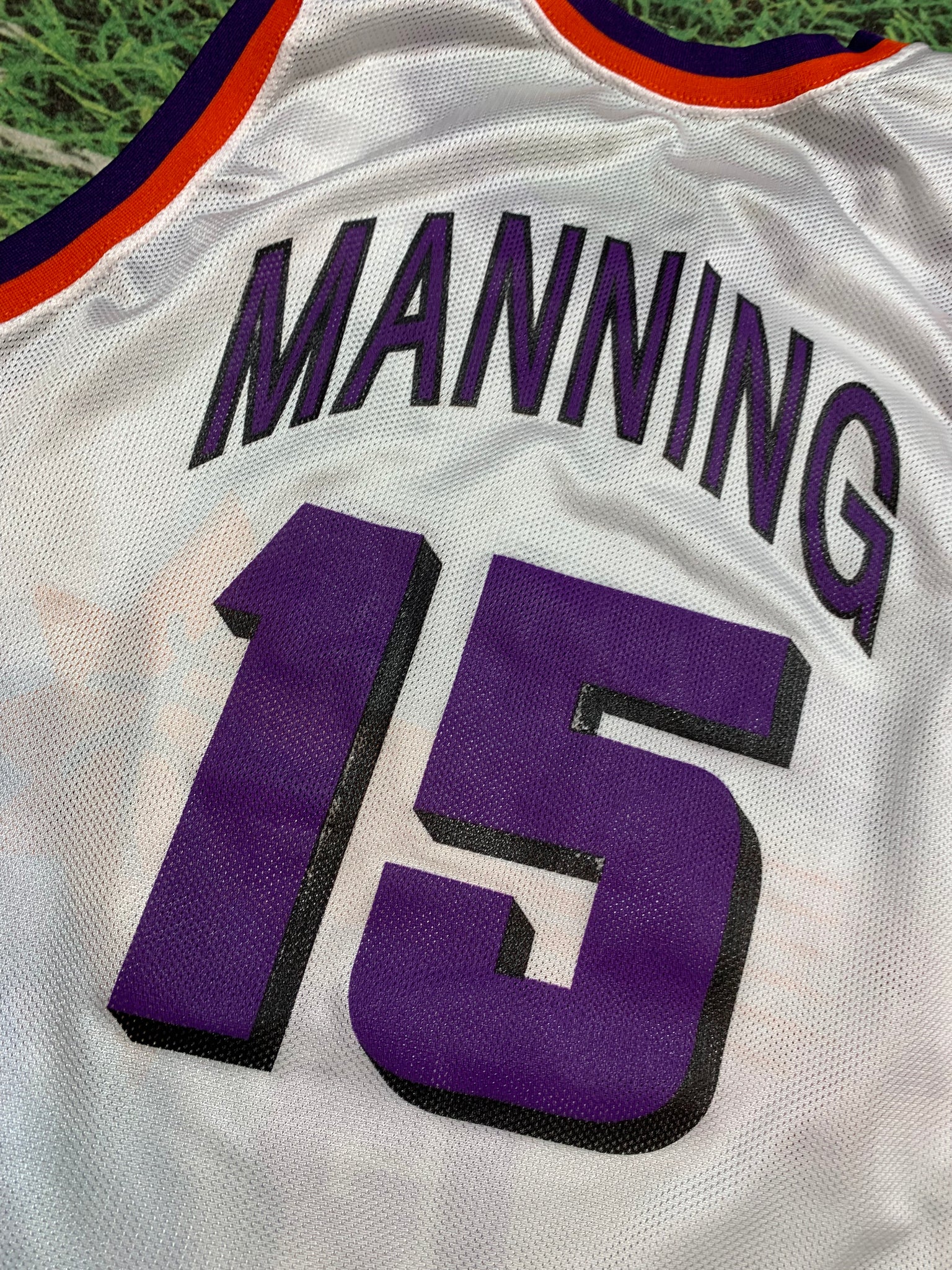 DANNY MANNING PHOENIX SUNS Champion Jersey NBA PURPLE MEN 44 LARGE