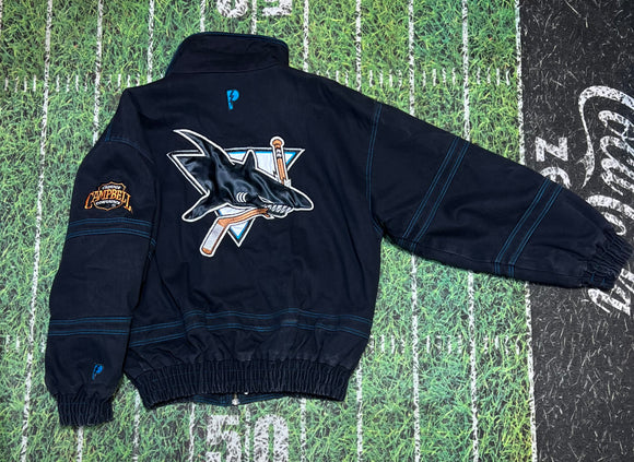 San Jose Sharks Pro Player NHL Hockey Jersey Koho Sz L Ccm Jacket