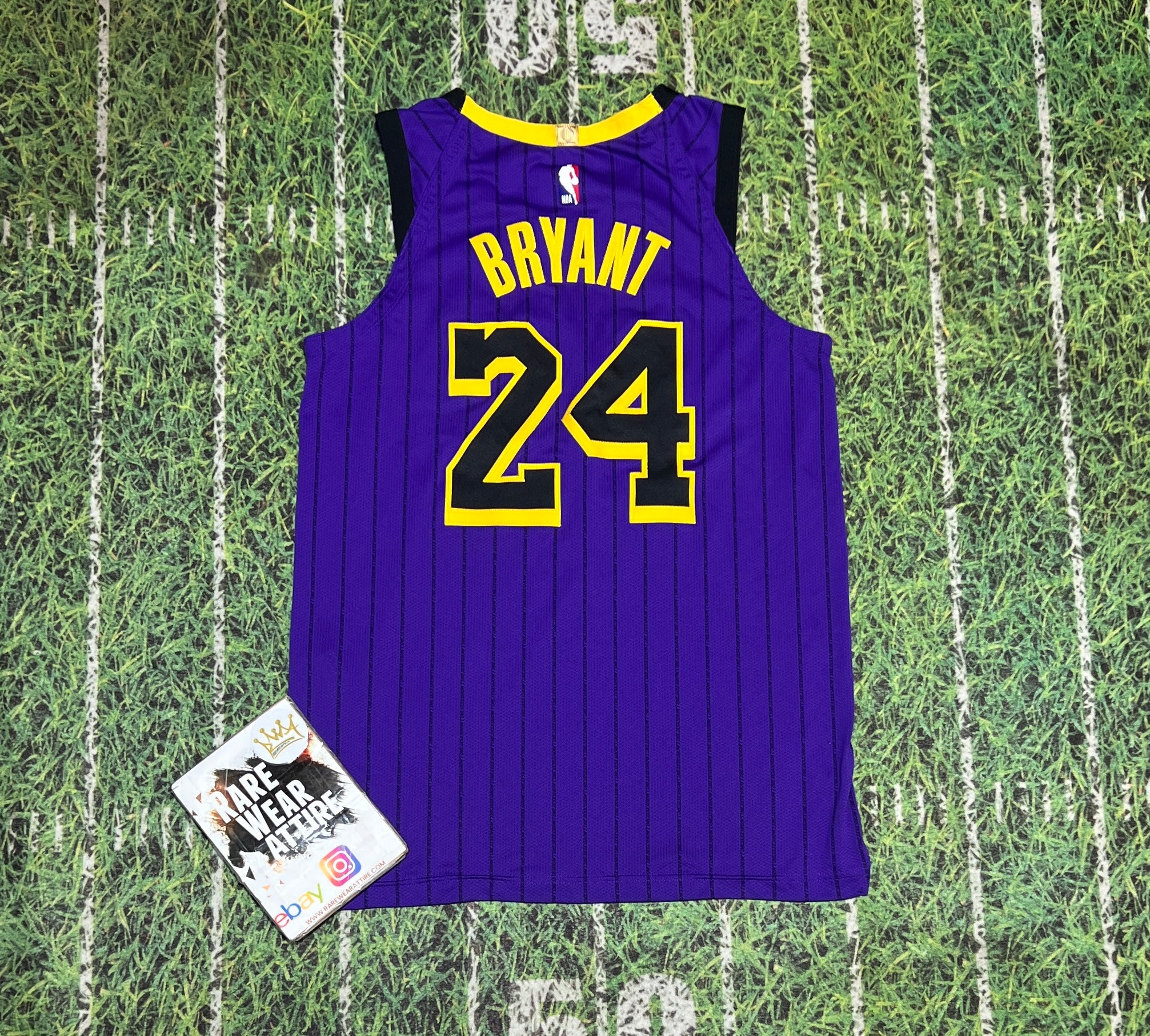 Authentic Nike Kobe Bryant Lore Black Mamba City Jersey 44 Wish