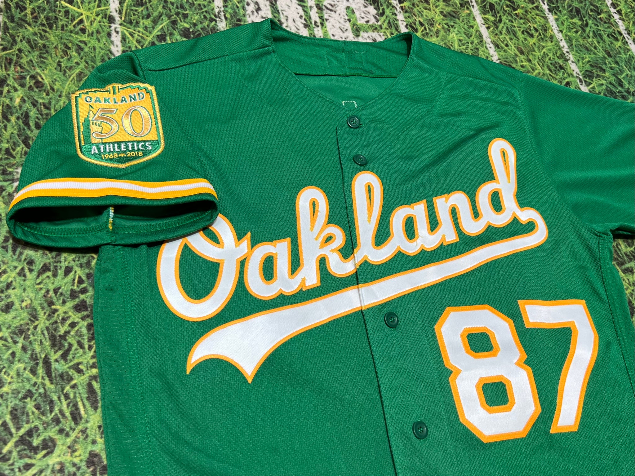Oakland Athletics A's Flex Base 40 Baseball Jersey Mlb Majestic –  Rare_Wear_Attire