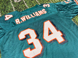 Vintage Reebok Miami Dolphins Ricky Williams Football Jersey kid nfl L