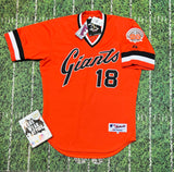 Vintage MLB SF Giants Alou Moises Orange Majestic Jersey M Baseball