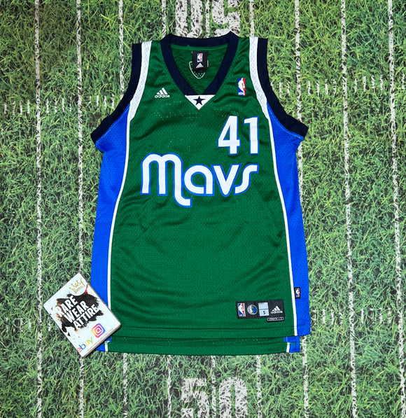 DIRK NOWITZKI Dallas Mavericks MAVS NBA Adidas Basketball Jersey Sz S