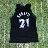 Kevin Garnett Minnesota Timberwolves Basketball champion jersey Sz 40 NBA Rookie