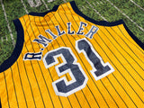 Nike Reggie Miller Striped Indiana Pacers basketball nba Jersey adult Sz xL