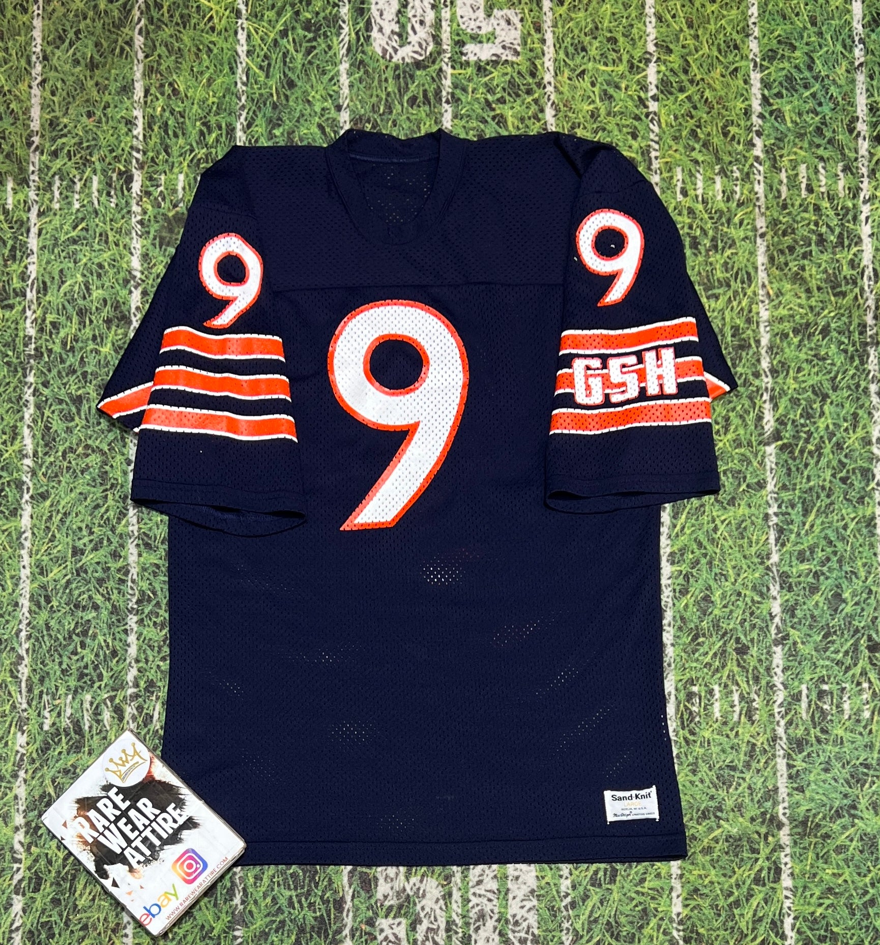 Vintage Chicago Bears Jersey Jim McMahon #9 NFL Sand Knit large footba –  Rare_Wear_Attire