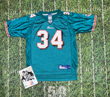 Vintage Reebok Miami Dolphins Ricky Williams Football Jersey kid nfl L