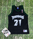 Kevin Garnett Minnesota Timberwolves Basketball champion jersey Sz 40 NBA Rookie