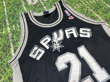 Tim Duncan Champion Basketball San Antonio Spurs Road Jersey Size 40 nba