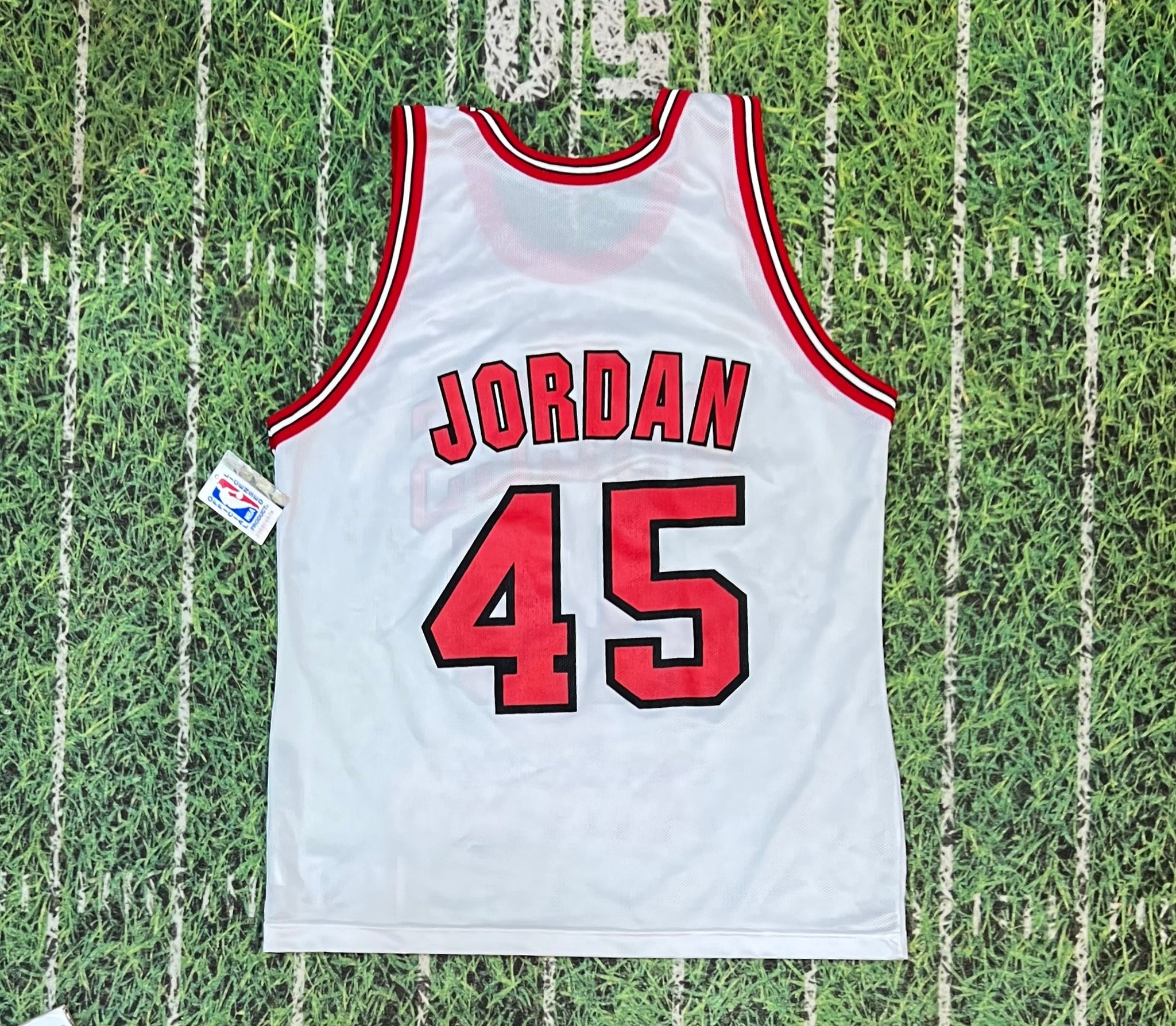 Vintage 90s Champion Chicago Bulls Michael Jordan #45 Home Jersey Size 44  Large