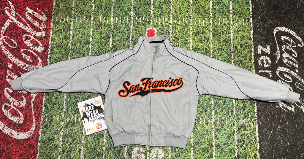 SF Giants MLB Majestic grey Cool Base starter Jacket s Baseball –  Rare_Wear_Attire