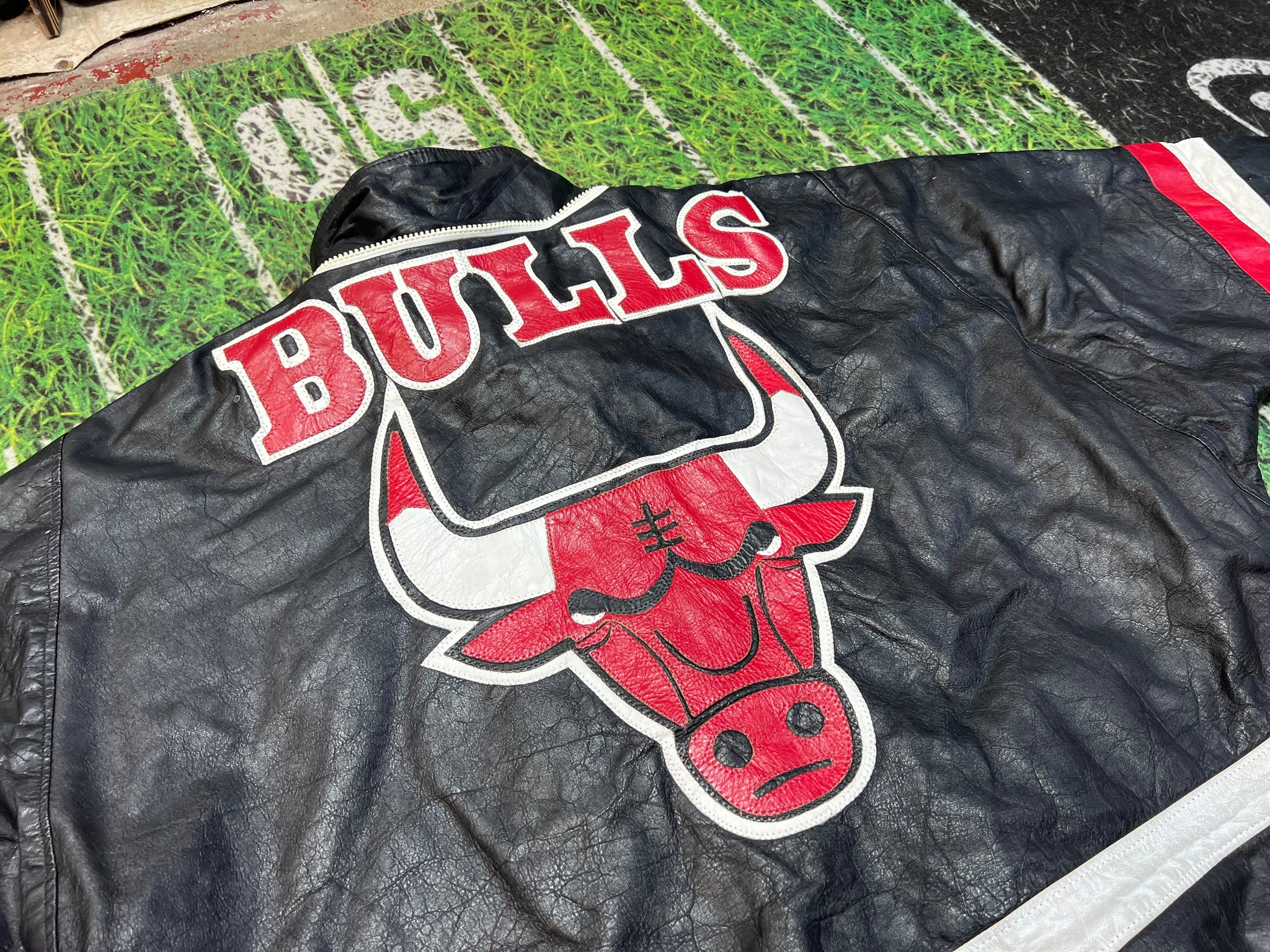 Leather Basketball Chicago Bulls Michael Jordan NBA Jersey Jacket