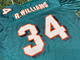 Vintage Reebok Miami Dolphins Ricky Williams Football Jersey kid nfl L