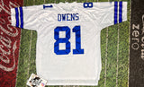 Terrell Owens nfl football Dallas Cowboys VTG White Reebok Authentic Jersey XL